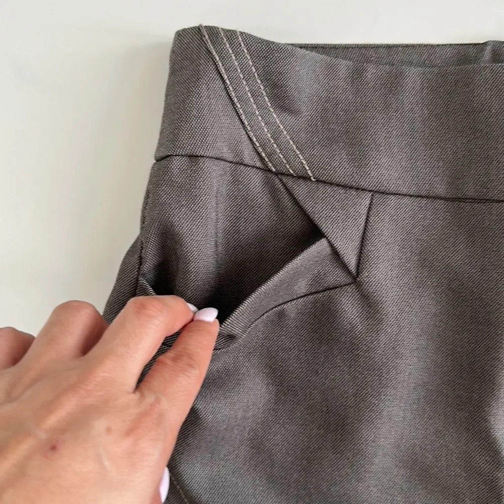 XOXO Brown Pencil Skirt Knee-Length Back Slit Sz 0 HIGT WAIST